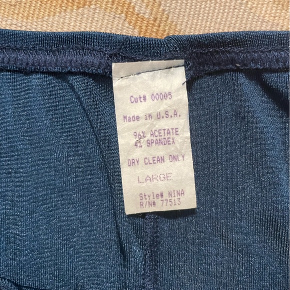 Large teal knit skirt - Picture 3 of 4